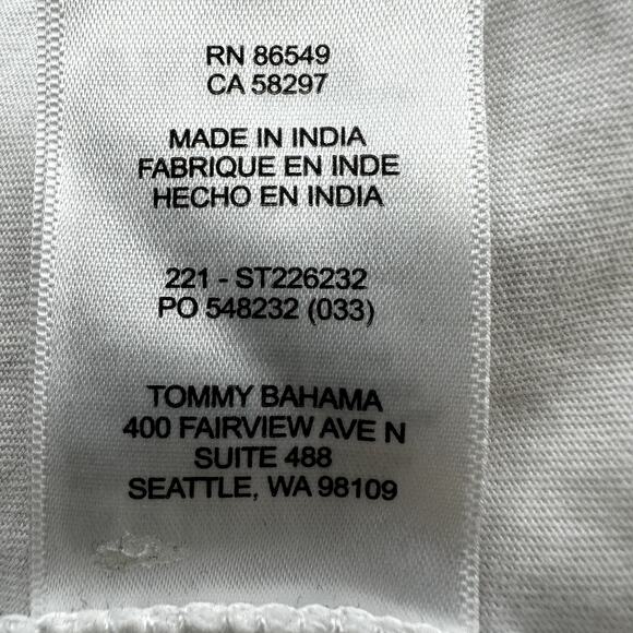 Tommy Bahama Pineapple Paradiso T Shirt Crew Neck Graphic Cotton White Large - Picture 5 of 6